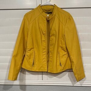 Baccini Mustard Leather Jacket
